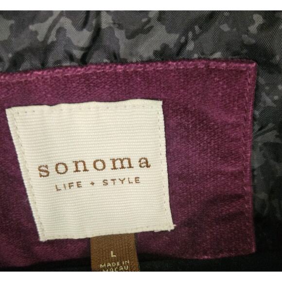 Y2K Cropped Crushed Velveteen Jacket Purple Short Coat Large - Picture 6 of 7